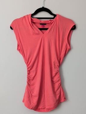 Vince Camuto Coral Cap Sleeve V-Neck Ruched Tank